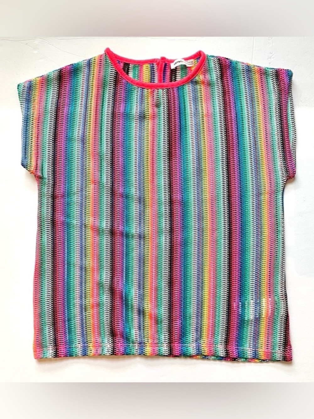 Girls Mesh Crochet Summer Top Size Small - NWOT
